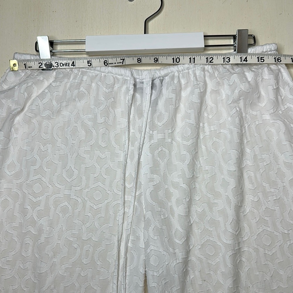 Tommy Bahama White Drawstring Waist Lightweight 100% Cotton Coverup Pants Size L - Picture 11 of 14